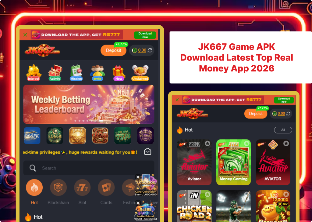 Home screen JK667 Game
