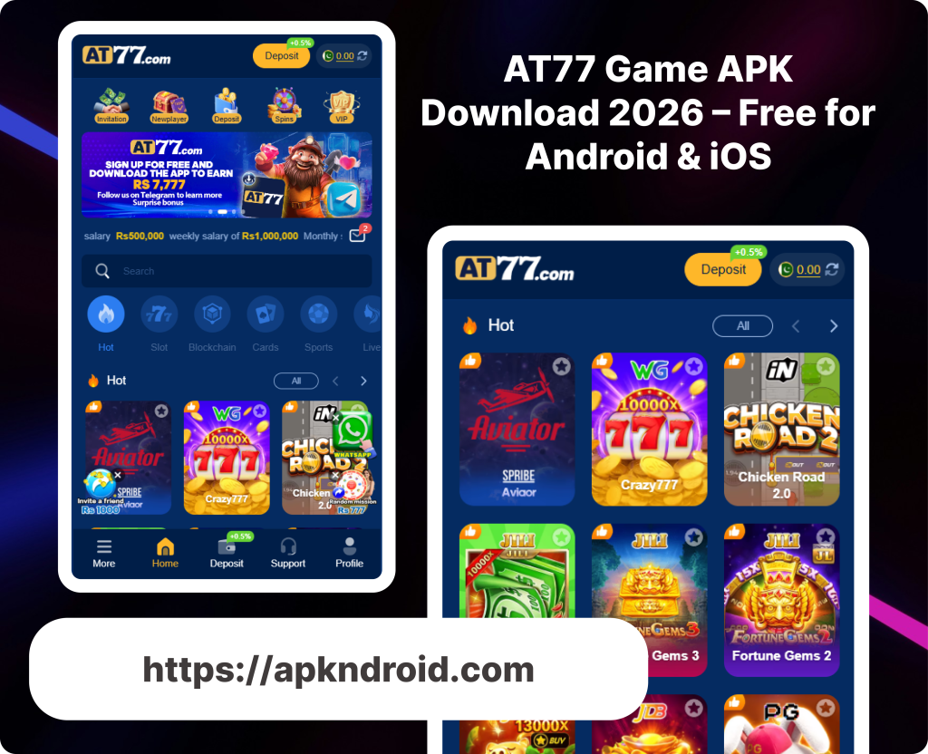 Home screen AT77 Game