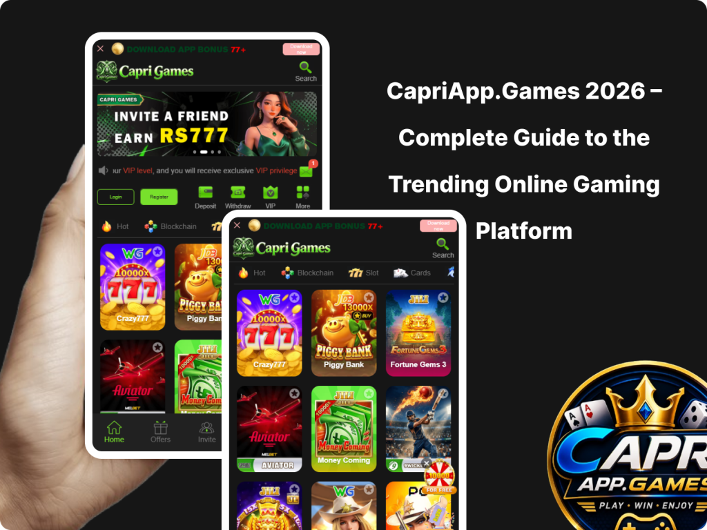 Home Screen CapriApp.Games