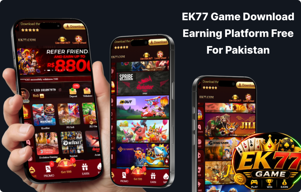 Home screen EK77 Game