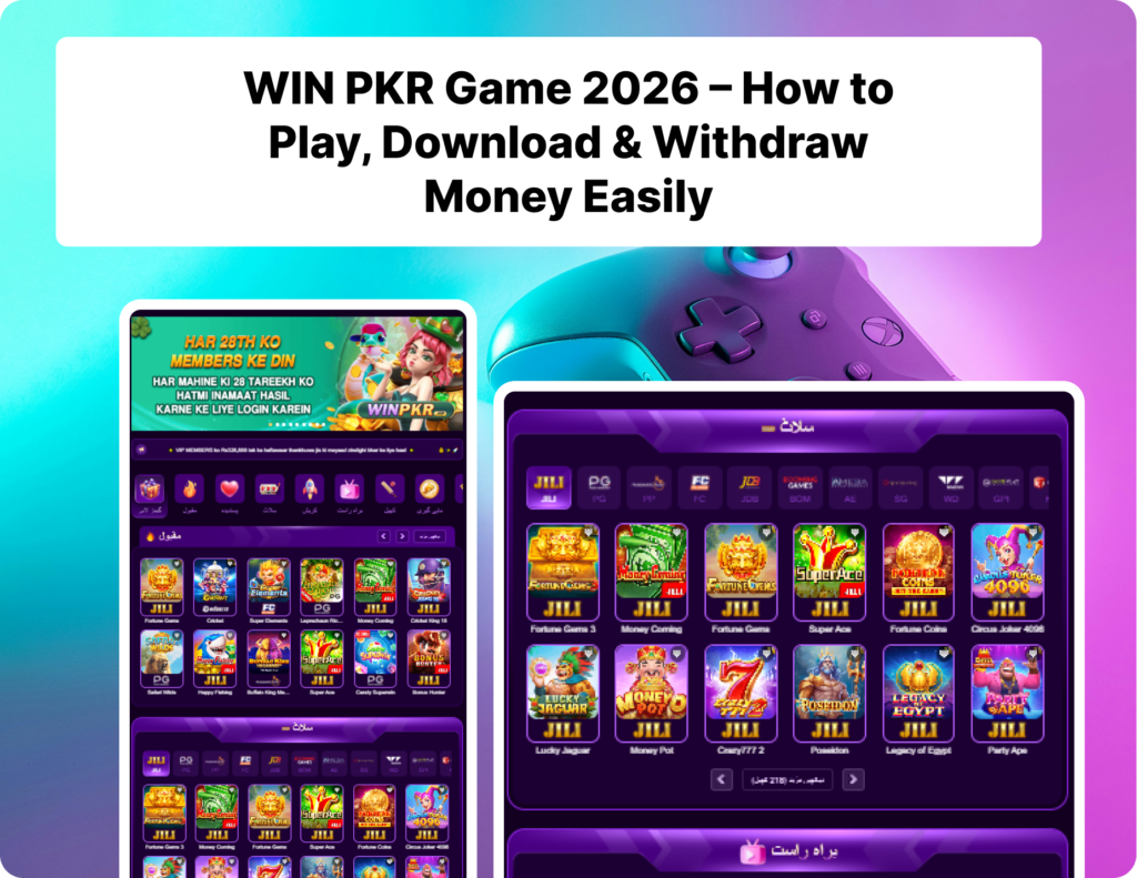 Home screen WIN PKR Game