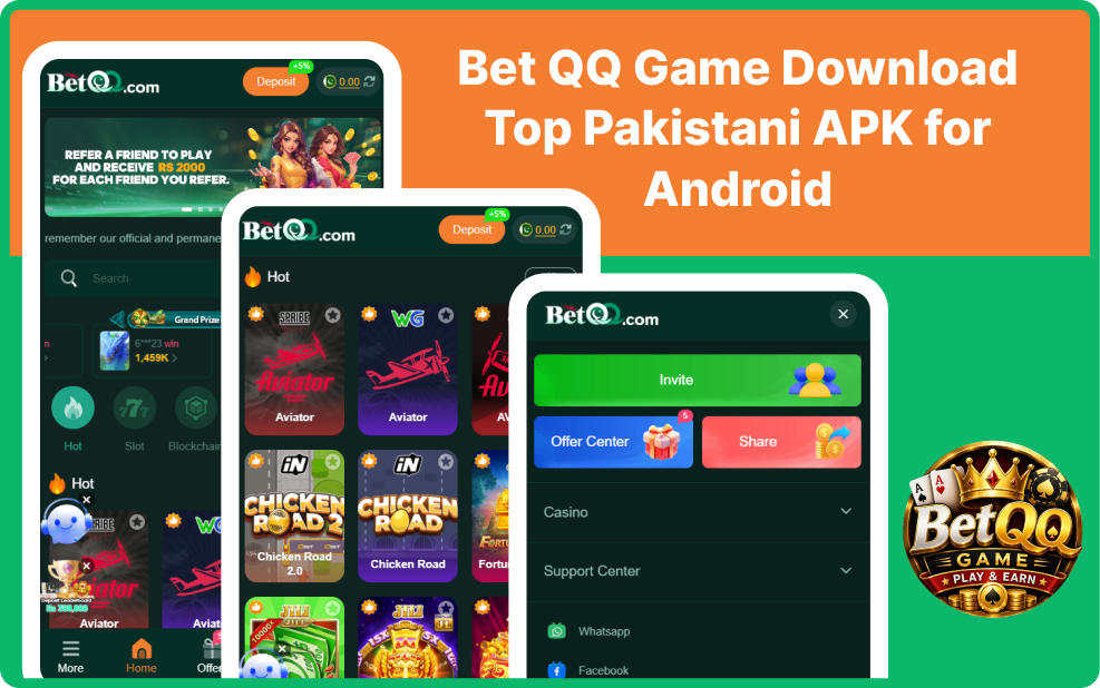 Home screen Bet QQ Game